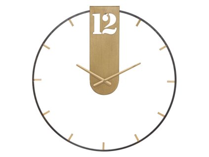 Nástěnné hodiny Mauro Ferretti Ria, 60x4,5x60 cm, černá/zlatá