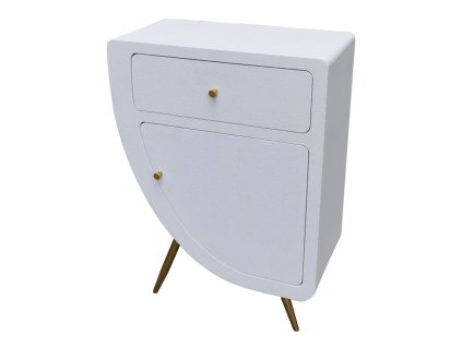 Bílý noční stolek Venus 79 cm
