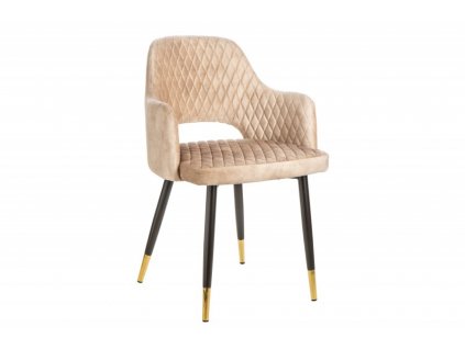 SET 2ks Šampaňská sametová židle Paris