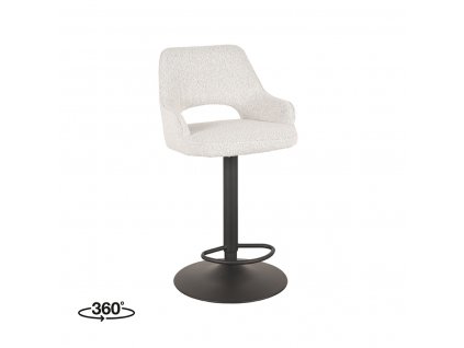 Barová židle Fer - bílá bouklé