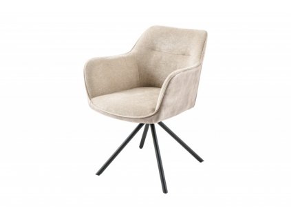 SET 2ks Béžová otočná jídelní židle Verona