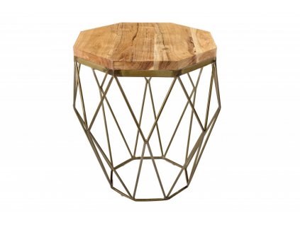 Přírodní dřevěný konferenční stolek Diamond 50 cm