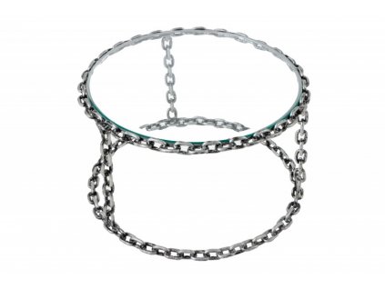 Skleněný kovový konferenční stolek Chain