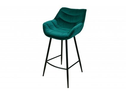 Smaragdová sametová barová židle The dutch comfort