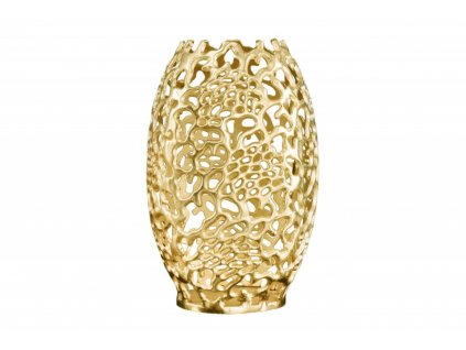 Zlatá váza Abstract Leaf 40 cm