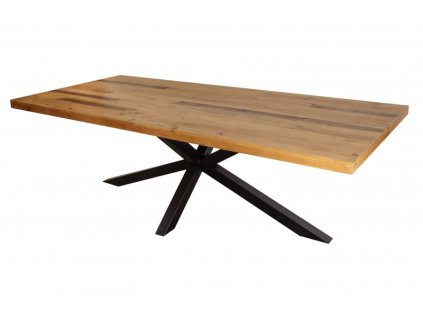 Hnědý dřevěný jídelní stůl Galaxie 240 cm