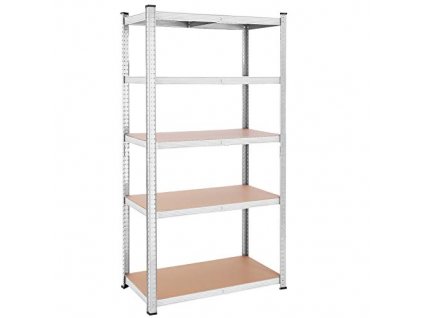 Stříbrný regál Viky 200 cm