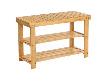 Přírodní bambusový botník Rack
