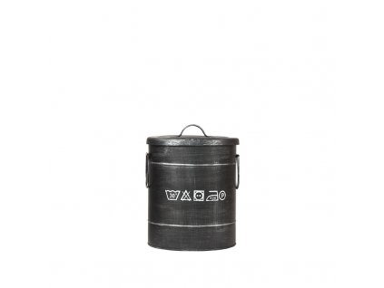 Černý kovový úložný box LABEL51 Lokatio S, 33 cm