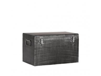 Černý kovový úložný box Vint L