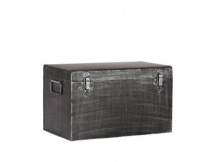 Černý kovový úložný box Vint XL