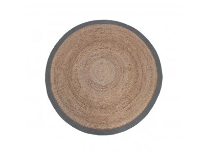 Přírodní/šedý kulatý koberec Braos XL z juty, 150x150 cm