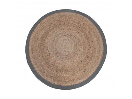 Přírodní/šedý kulatý koberec Braos XXL z juty, 180x180 cm