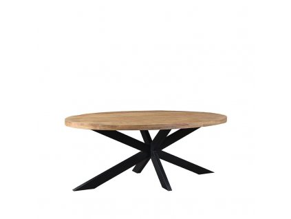 Jídelní stůl Zip - přírodní mangové dřevo - ovál- 240x100 cm