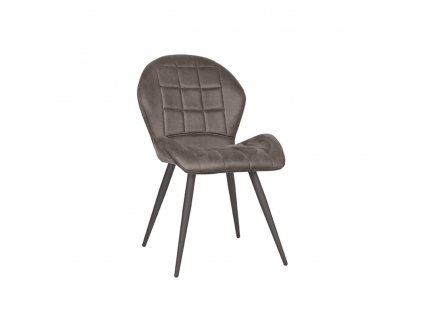 Antracitová jídelní židle Sil, mikrovlákno/kov