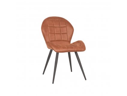 Koňaková jídelní židle Sil, mikrovlákno/kov
