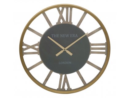 Hnědé kovové nástěnné hodiny Mauro Ferretti Russo, 60 cm