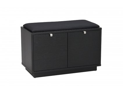 103757 b Confetti bench w 2drawers black black fabric