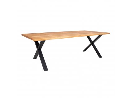 Dubový jídelní stůl Tamko z masivu 240 cm, přírodní/černá