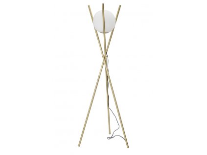 Stojací lampa Mauro Ferretti Tripod, 55x155 cm, zlatá/bílá