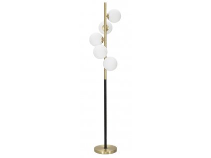 Stojací lampa Mauro Ferretti Wateo, 30x160 cm, zlatá/černá/bílá