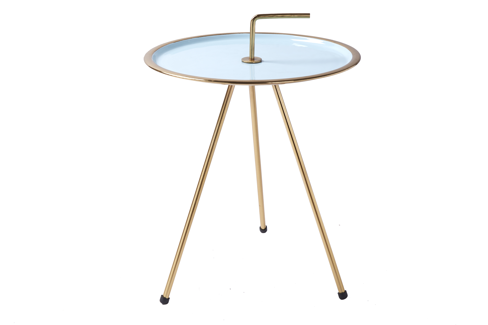 Noble Home Odkládací stolek Cevero, 42 cm, tyrkysová, zlatá