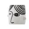 Porcelánová váza Mauro Ferretti Face III, 13,2x11,8x26,3 cm, černá/bílá