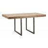 Rozkládací jídelní stůl Mauro Ferretti Nuram 80-160x80x77 cm, hnědá/černá