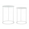 Set 2 ks bílých odkládacích stolků Mauro Ferretti Evela, 43x60-38x55 cm