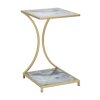 Odkládací stolek Mauro Ferretti Alar, 40x35x60 cm, zlatá/vícebarevná