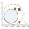 Zlaté nástěnné zrcadlo Mauro Ferretti Orbitus, 90x3x83 cm