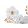 Nástěnná dekorace Mauro Ferretti Blossom, 158x9x60 cm, bílá/zlatá