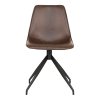 Tmavě hnědá otočná jídelní židle Margom z umělé kůže