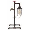 Kovová stolní lampa Mauro Ferretti Maniva II, černá/měděná