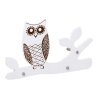 Nástěnný věšák Mauro Ferretti Owl bílá/hnědá