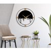 Černé kulaté nástěnné hodiny Melt 66x4 cm