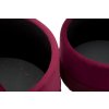 Set 2 ks sametových pufů Mauro Ferretti Newio s úložným prostorem v barvě bordó