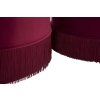 Set 2 ks sametových pufů Mauro Ferretti Newio s úložným prostorem v barvě bordó