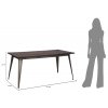 Jídelní stůl Mauro Ferretti Derto Big 160x80x75 cm, šedá/hnědá