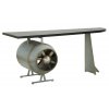 Pracovní stůl Mauro Ferretti Aviation 181x70,5x71 cm, černá/šedá
