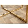 Bílý/zlatý kulatý konferenční stolek Elegance 80 cm
