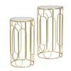 Set 2 ks odkládacích stolků Mauro Ferretti Arta 36,5x70-31x60 cm, zlatá/stříbrná