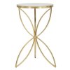 Odkládací stolek Mauro Ferretti Rames 35x60 cm, zlatá/stříbrná