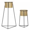 Sada 2 kusů stojanů na květináče Mauro Ferretti Lana L, zlatá/černá