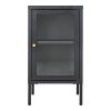 Černý kovový noční stolek/komoda Dekar