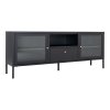Černý kovový TV stolek Dekar 160 cm