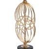 Stolní lampa Mauro Ferretti Yvela Small, 20x58,5 cm, zlatá/černá