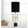 Stolní lampa Mauro Ferretti Yvela Small, 20x58,5 cm, zlatá/černá