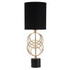 Stolní lampa Mauro Ferretti Yvela Small, 20x58,5 cm, zlatá/černá