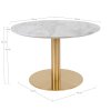 Kulatý konferenční stolek Barcia mramorovaná/mosazná 70 cm